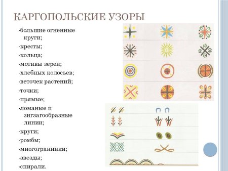 Каргопольская роспись элементы росписи