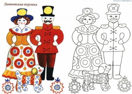 Филимоновская глиняная игрушка роспись раскраска