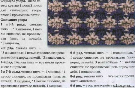 Вязание крючком двухцветные узоры соты схемы