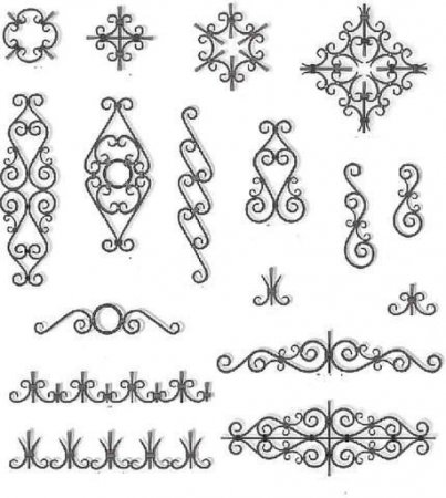 Узоры из элементов холодной ковки