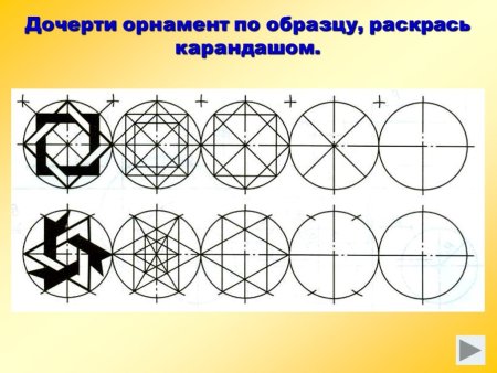 Дочерти орнамент по образцу