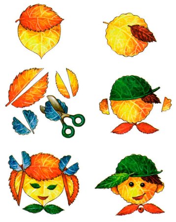 Фигурки животных из сухих листьев