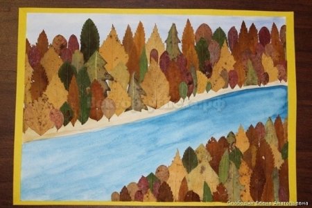 Панно из ткани осень