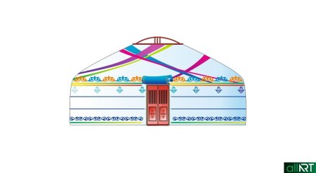 Бурятская юрта вектор