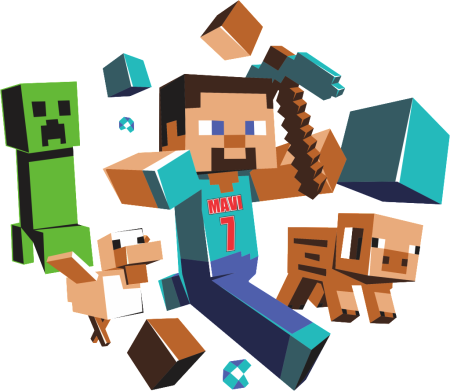 Minecraft на прозрачном фоне