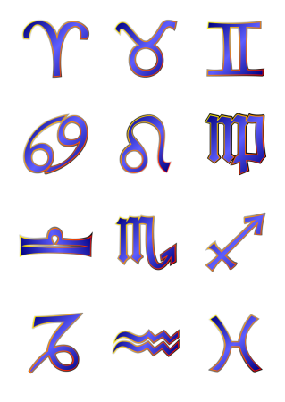 Значки знаков зодиака