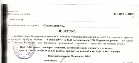 Повестка 1941 год на фронт