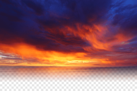 Закат для фотошопа на прозрачном фоне