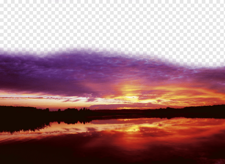 Закат для фотошопа на прозрачном фоне
