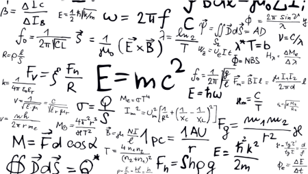 Математические формулы на черном фоне