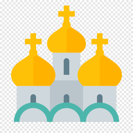 Православный храм на прозрачном фоне