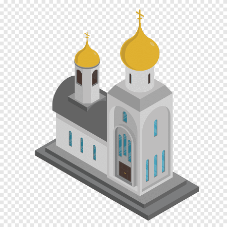 Храм на белом фоне