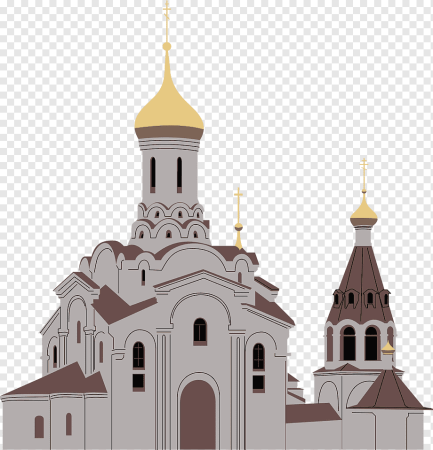 Церковь на белом фоне