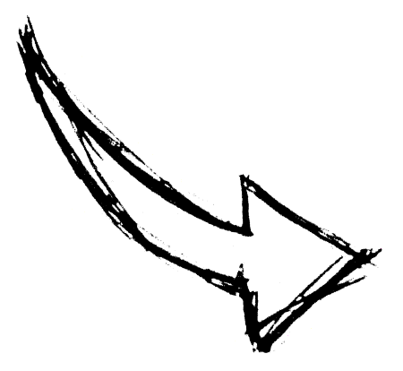 Белая стрелка на прозрачном фоне