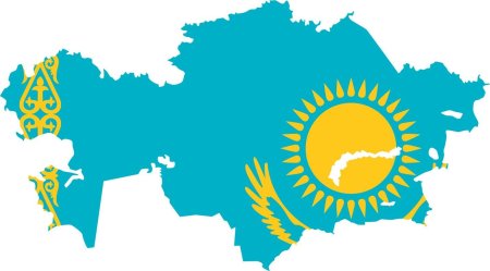 Карта Казахстана без фона