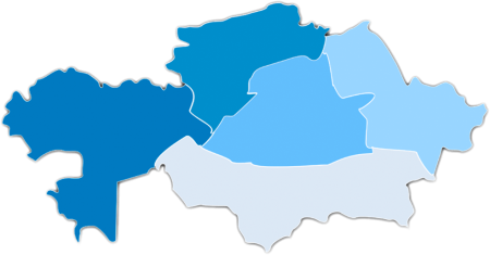 Карта Казахстана без городов