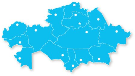 Карта Казахстана вектор