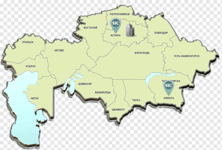 Карта Казахстана вектор