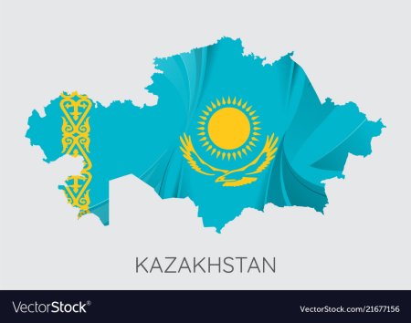 Контурная карта Казахстана