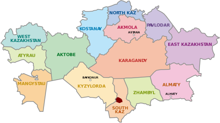 Казахстан на карте