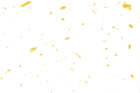 Realistic Golden Confetti PNG