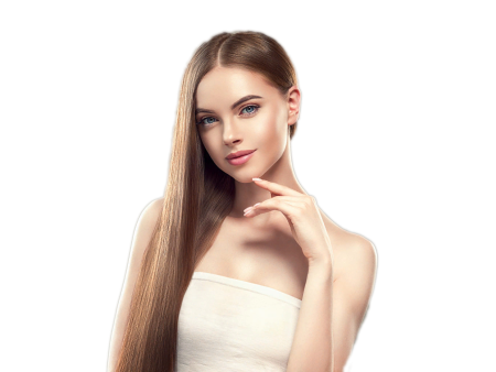 Портрет девушки на прозрачном фоне