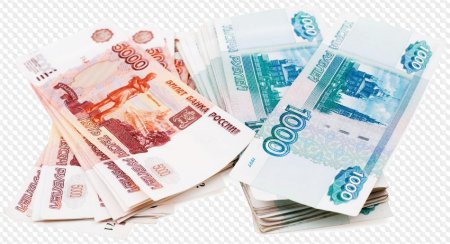 Веер из рублей