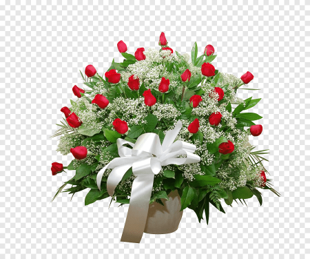 Необычные букеты на прозрачном фоне