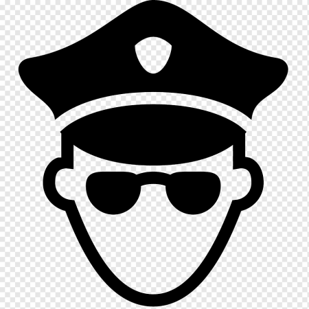 Полицейский сидит