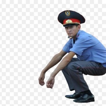 Полицейская форма на белом фоне