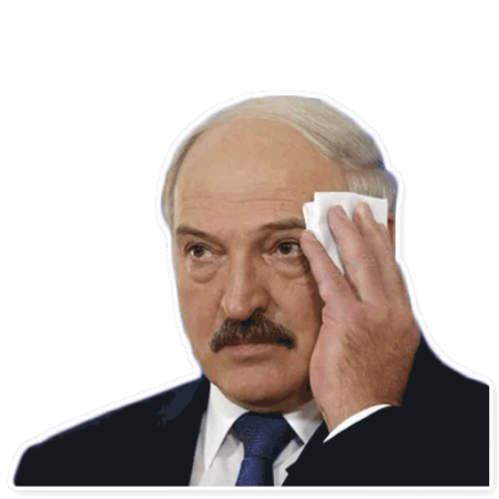 Александр Лукашенко на белом фоне