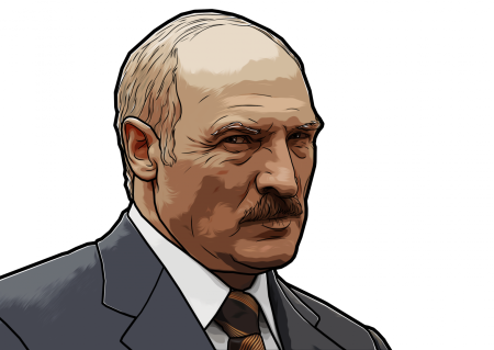 Александр Лукашенко на белом фоне