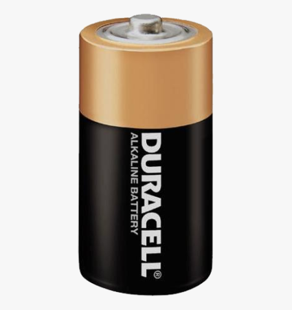 Батарейки Duracell на белом фоне