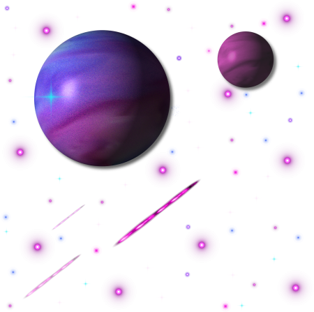 Космос на белом фоне