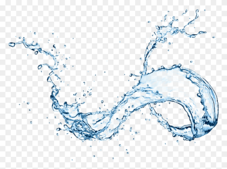 Вода на прозрачном фоне