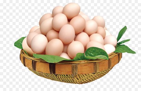 Яйца куриные в корзинке