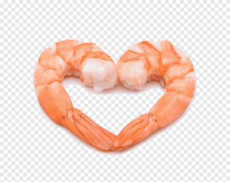 Сердечко из креветок