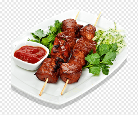 Шашлык на белом фоне