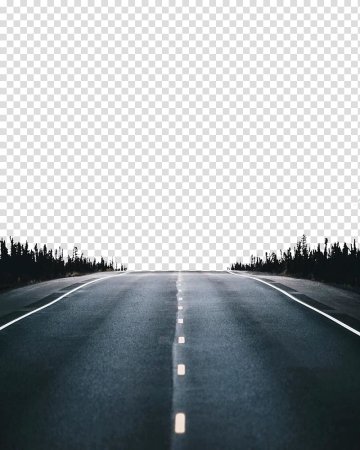 Дорога на прозрачном фоне