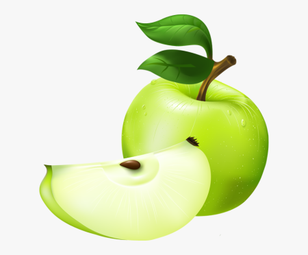 Зеленое яблоко вектор (48 фото)