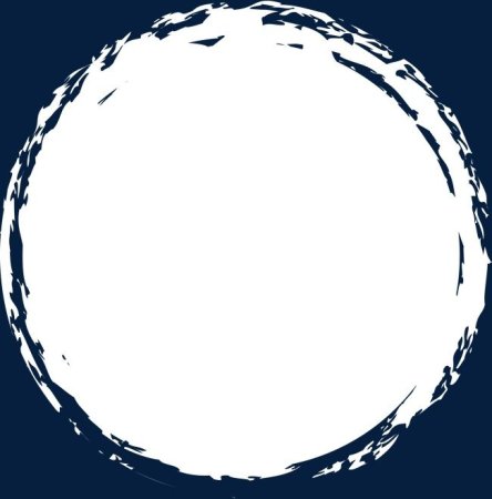 Белая окантовка круглая