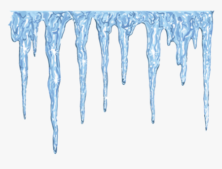 Сосульки на прозрачном фоне