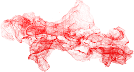 Красный дым на белом фоне