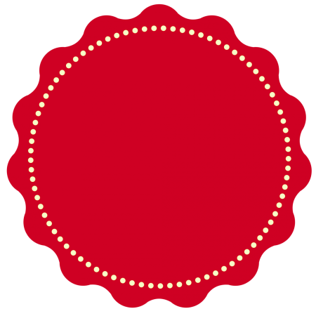 Красная круглая бирка