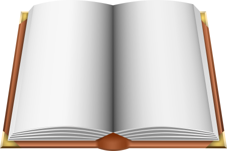 Раскрытая книга на прозрачном фоне