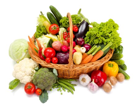 Продукты на белом фоне