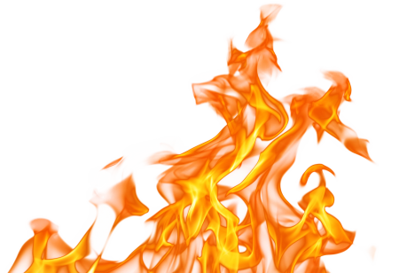 Огонь на белом фоне