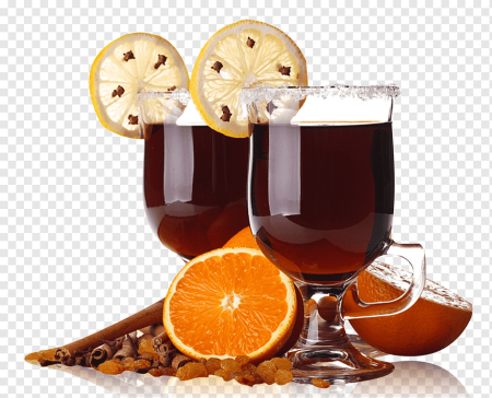Глинтвейн на белом фоне