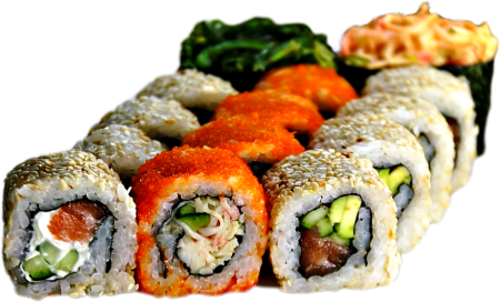Калифорния суши на тарелке