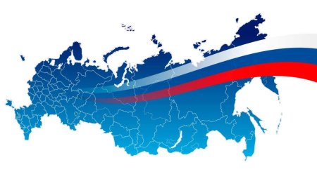 Карта России белая